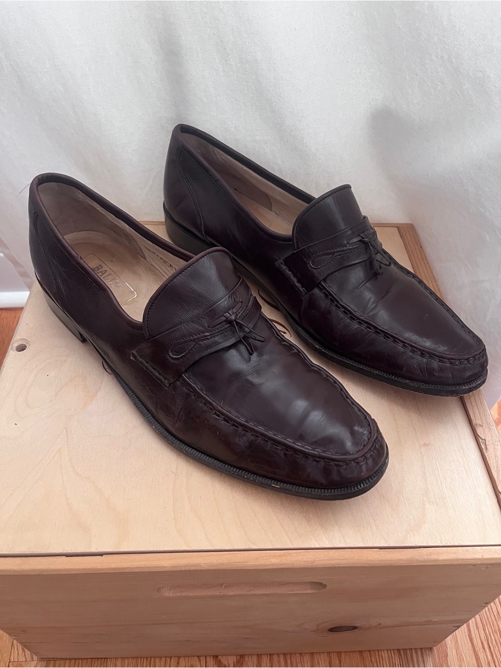 Bally Men's Dark Brown Leather Penny Loafers